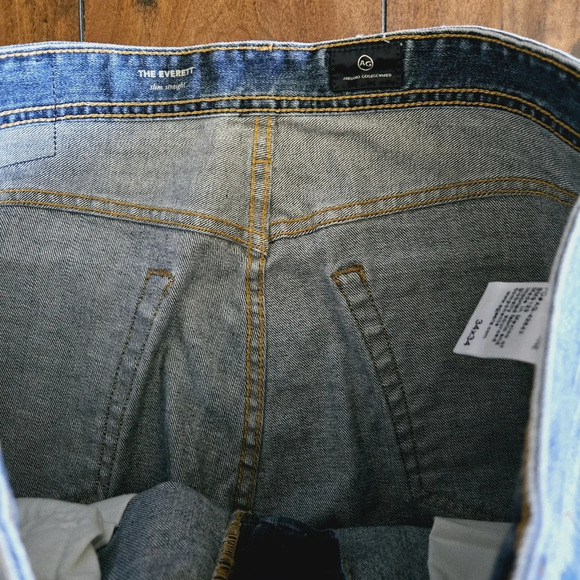 AG Adriano Goldschmied Everett Slim Straight Denim Jeans Men's Size 34 - Picture 11 of 12